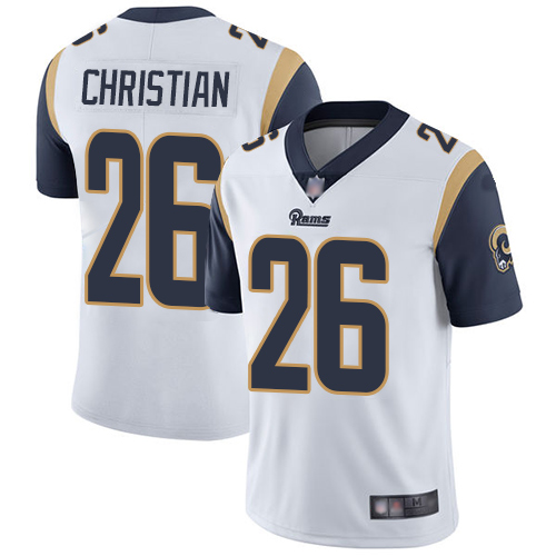 Los Angeles Rams Limited White Men Marqui Christian Road Jersey NFL Football #26 Vapor Untouchable